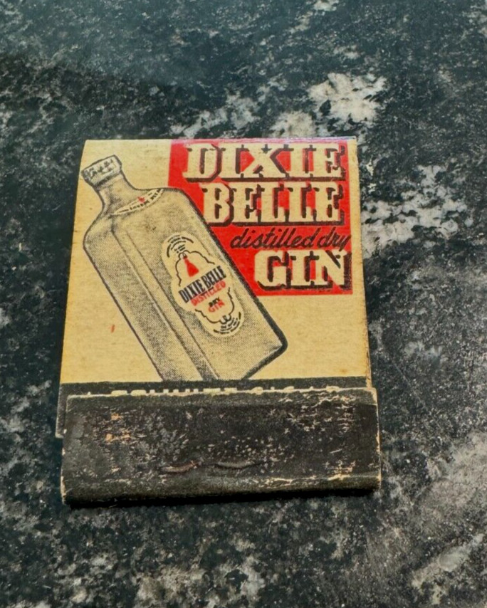 FULL UNSTRUCK DIXIE BELLE GIN - RITTENHOUSE SQUARE RYE PACK MATCHES MATCHBOOK