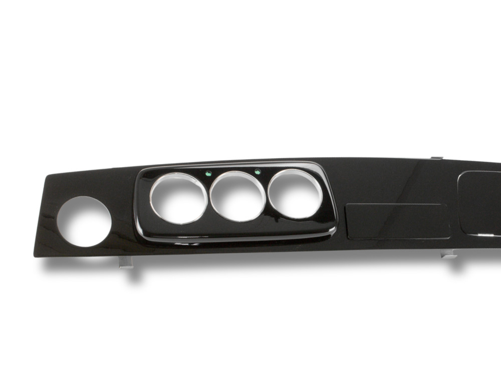 Dashboard for Austin Rover Mini , Piano Black Classic Dash, LHD 3 Clock Chrome
