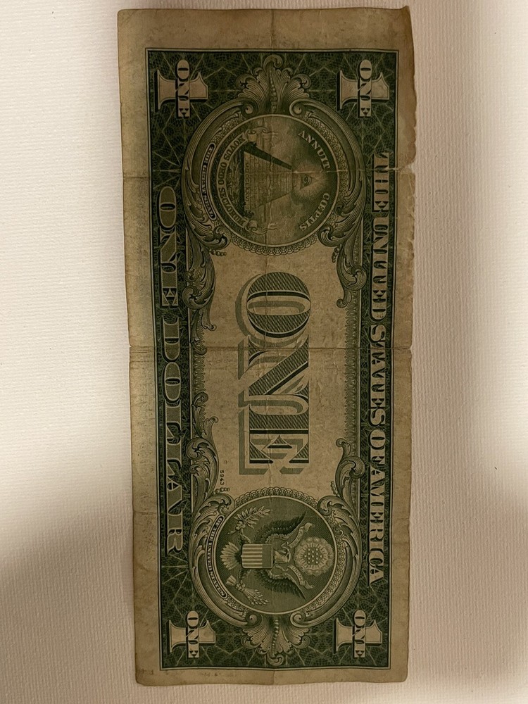 1935 E One Dollar Bill $1 Silver Certificate Note Circulated