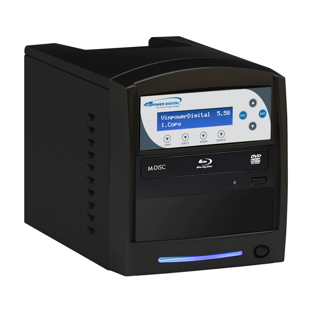 SharkBluCP 1 Target Blu-ray BDXL DVD CD Disc Duplicator with USB 3.0 + 2 TB HDD