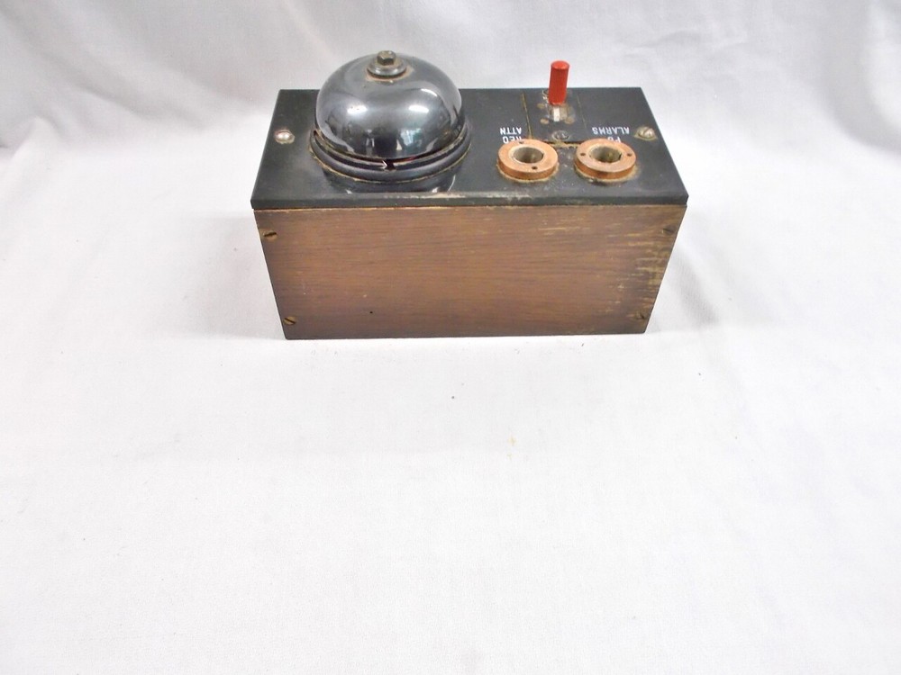 Oak with Brass Bell Switch Box - Solid Oak