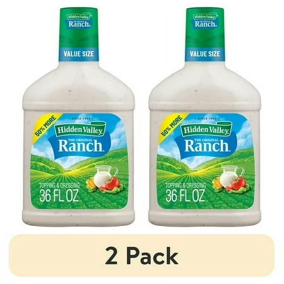2 Pack Hidden Valley Original Ranch Dressing, Gluten Free 36oz