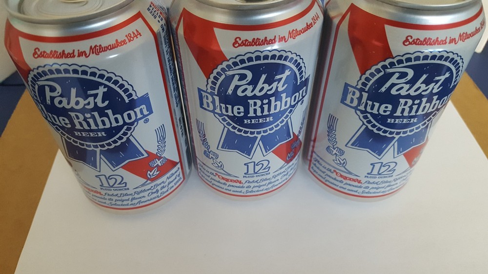 PBR Godzilla Pabst Blue Ribbon Beer 12 oz (3) Cans Attack PETER EMPTY..EMPTY..