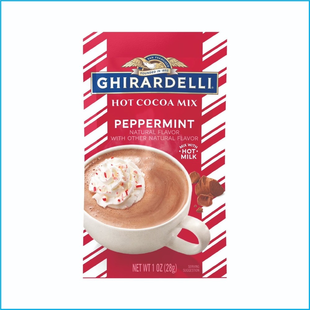 Ghirardelli Peppermint Hot Cocoa Mix Packet Holiday Drink 1oz