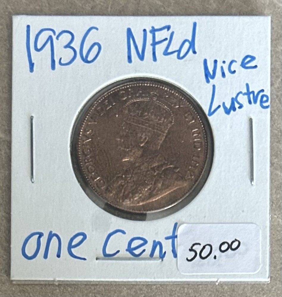 1936 Newfoundland Large One Cent   C6