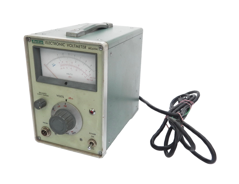 ANRITSU ML69A HIGH-SENSITIVITY ANALOG AC ELECTRONIC VOLTMETER TESTMETER 8-RANGES