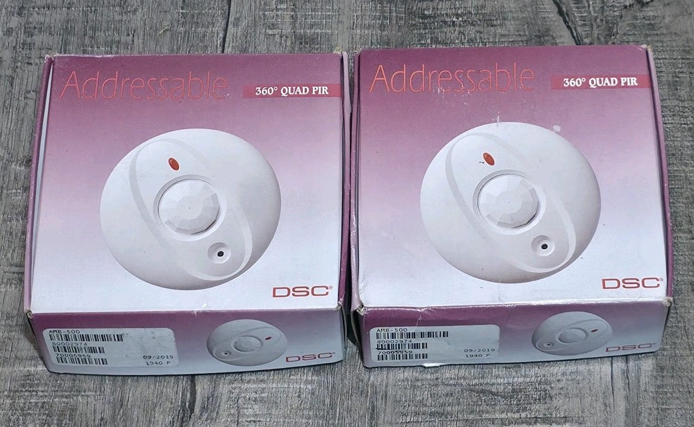 2 Pack DSC AMB-500 Addressable 360° Quad PIR Motion Detector