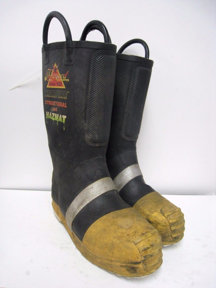 Thorogood Structural Hazmat Steel Toe Firefighter Fire Boots size 8 Medium