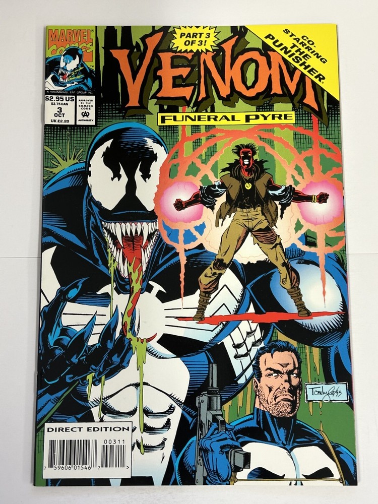 VENOM FUNERAL PYRE #3 1993 NEAR MINT MARVEL COMICS b-475