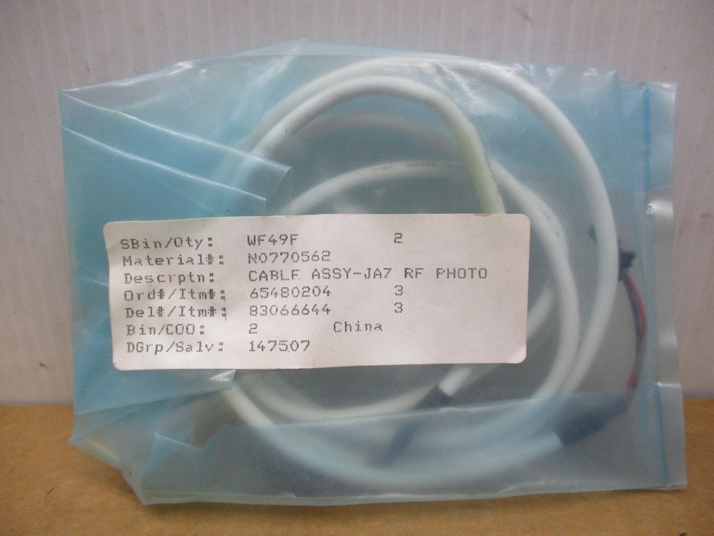 Perkin Elmer N0770562  CABLE ASSY JA7 RF PHOTO