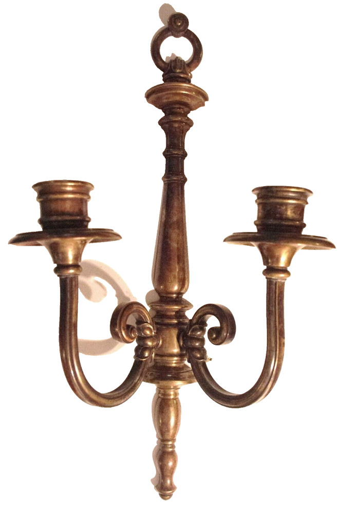 PAIR.....Tall Bronze Sconces Rewired Circa 1920. OFFERS WELCOME