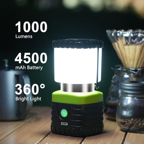 PCS 6500K White Light LED Camping Lantern Rechargeable 3 Black/white light