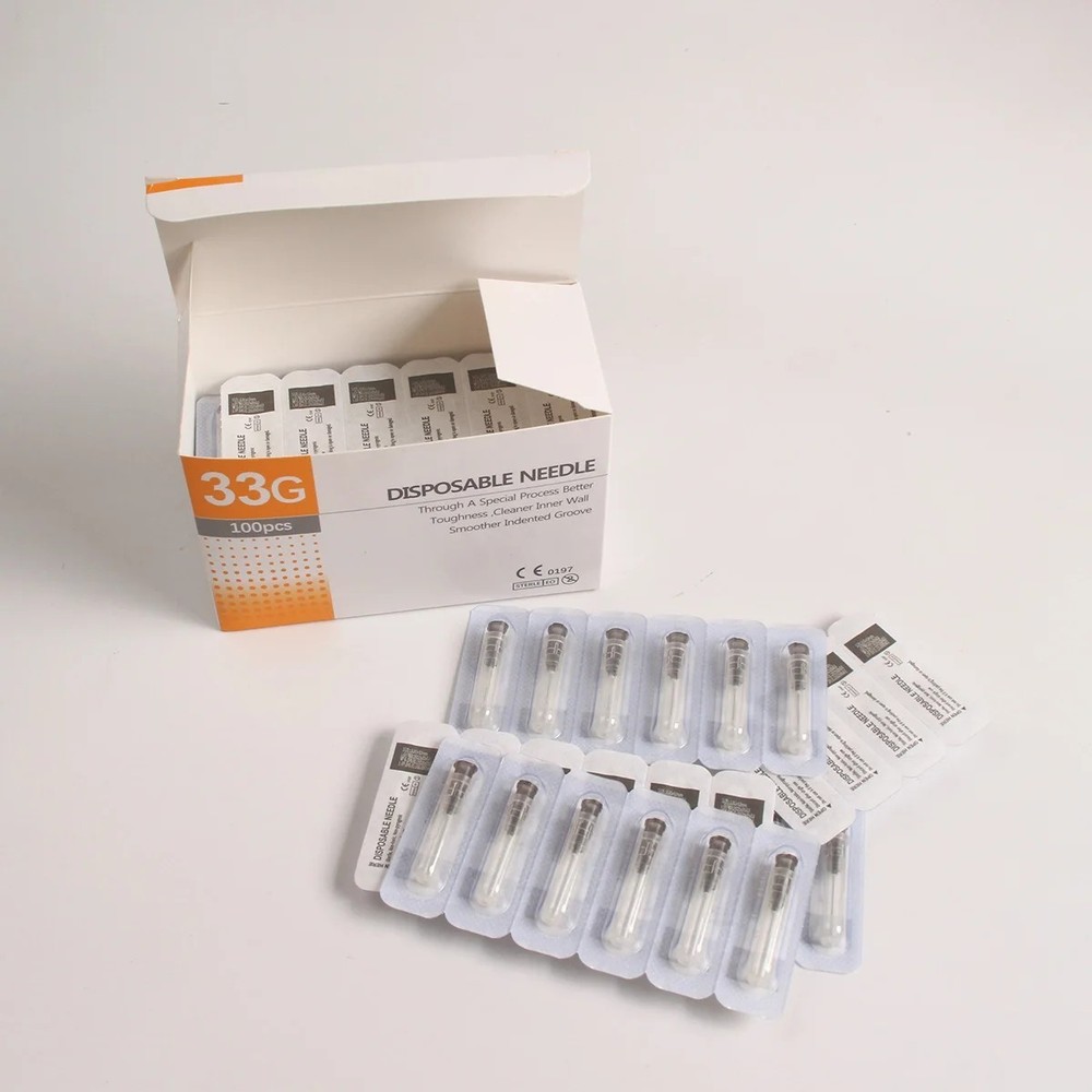 100Pcs Tattoo Needle Micro Needles 33G Disposable Sterile Injection-Needle