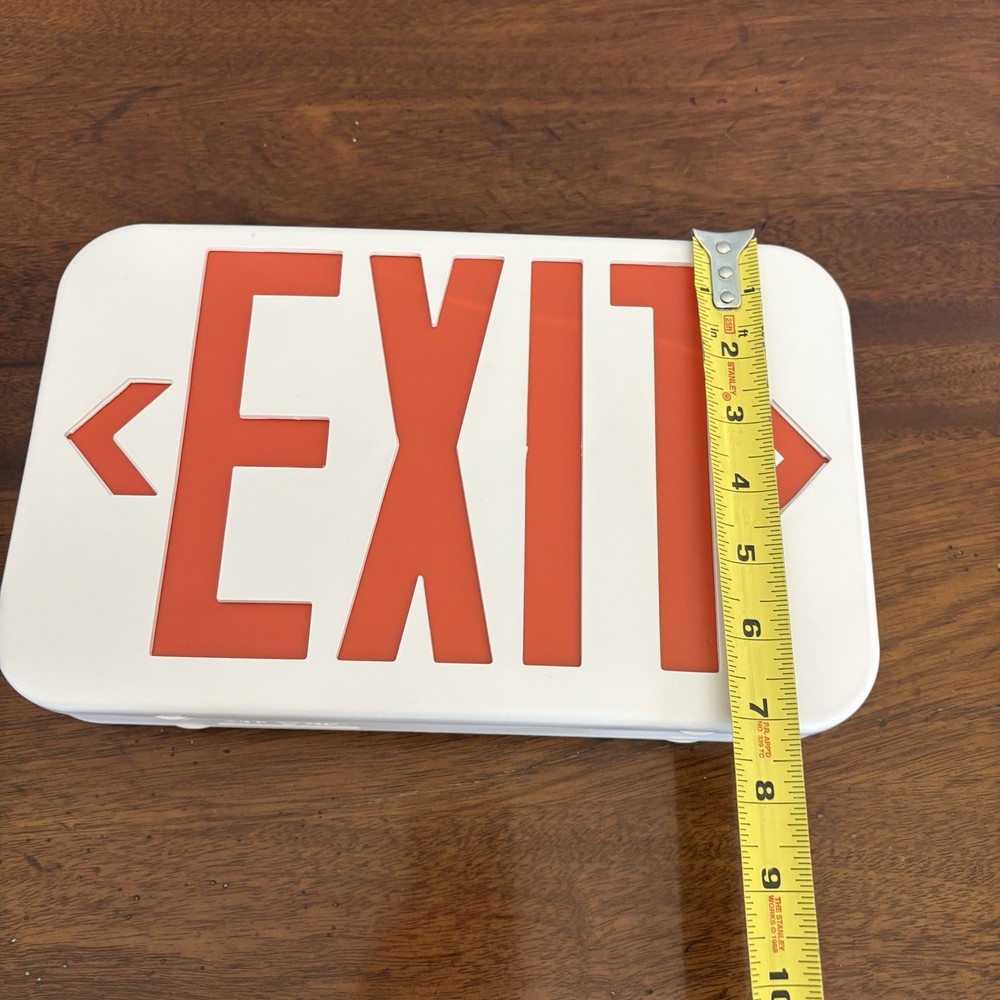 New Exit Sign .Face Plate and mounting bracket. Front/Back For Hard Wired