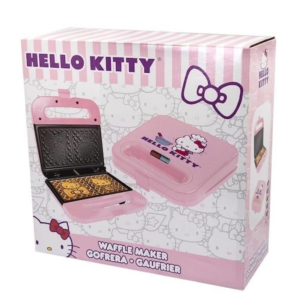 HELLO KITTY Pink Square Waffle Maker