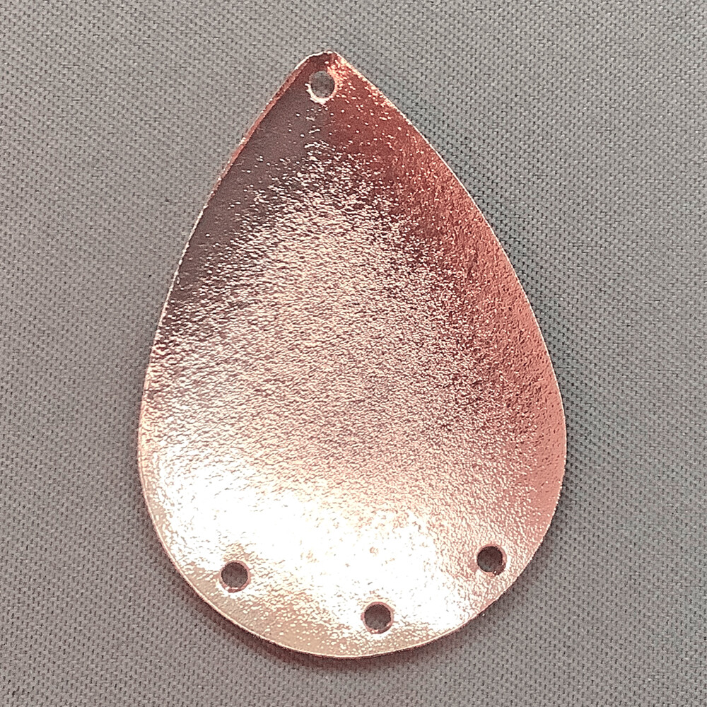 Stardust Concave Teardrop 4 Loop Links 35x24mm Solid Copper Q4 Per Pkg