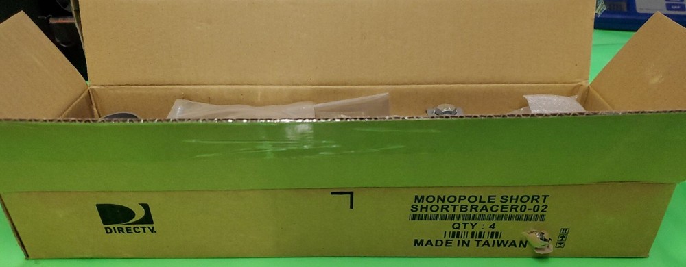 DirecT TV Short Monopole SHORTBRACER0-02, 4pack