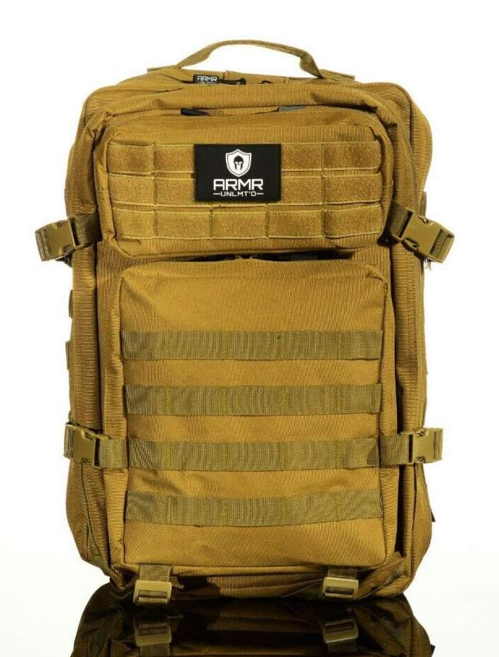Tactical Molle Backpack 45L with Bulletproof Panel Insert - NIJ LEVEL IIIa plate