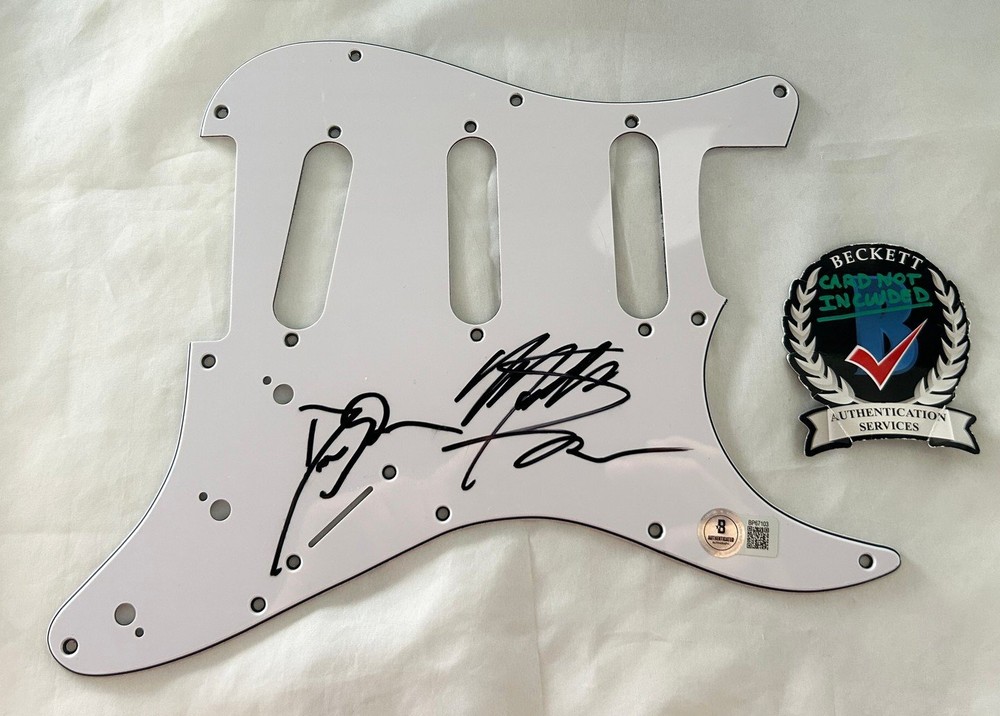 Mark Slaughter Signed Electric Pickguard Beckett BAS COA