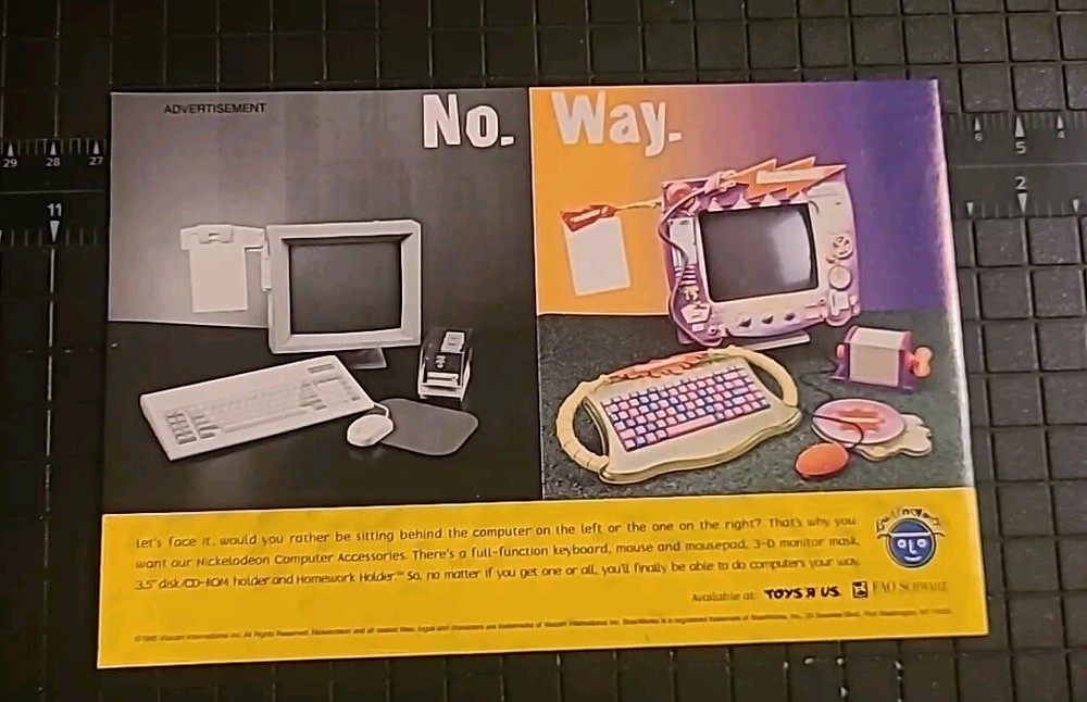 Nickelodeon Computer Accessories Print Ad 1995 8x5 Great To Frame