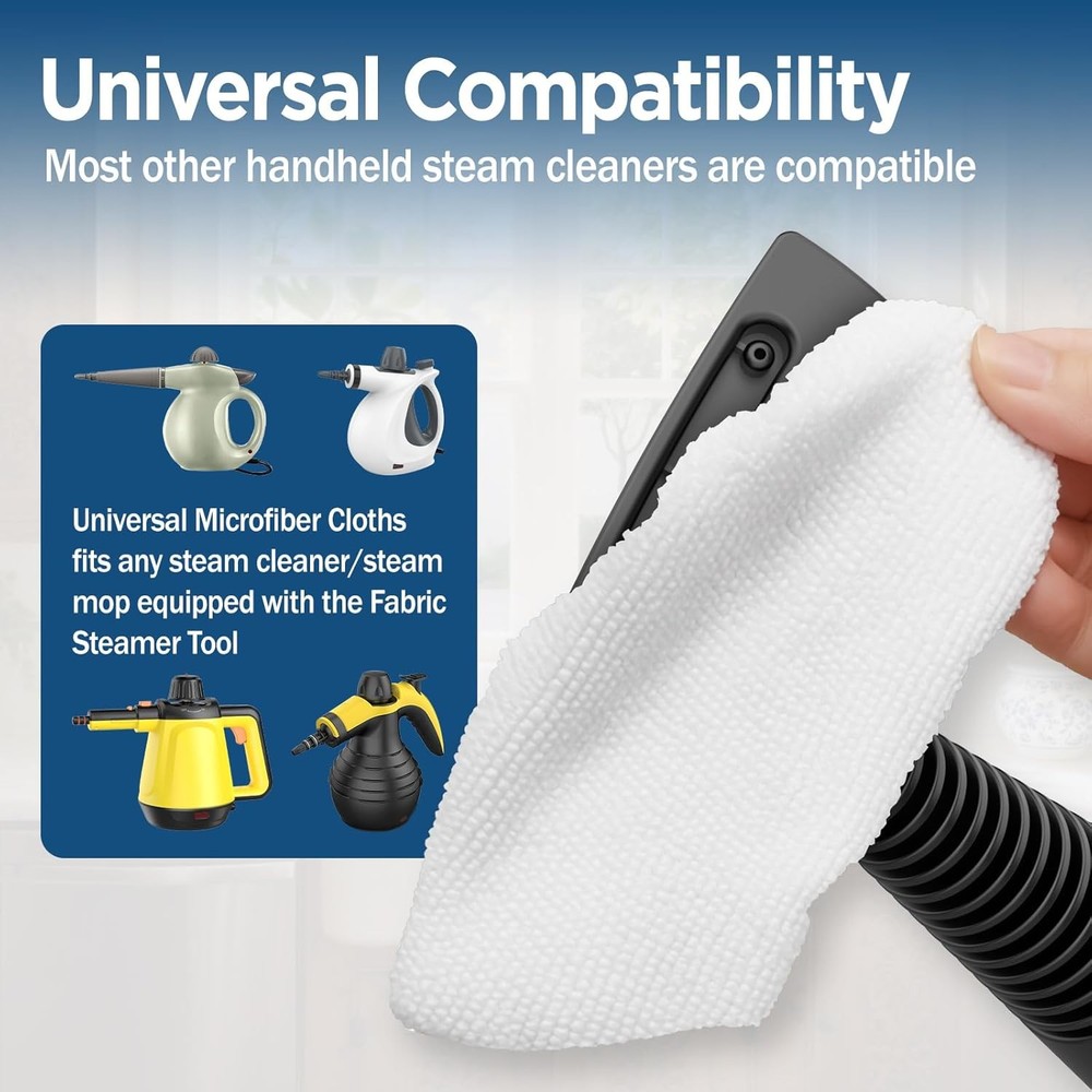 Universal Microfiber Cloths 3 Pack Steam Cleaner Attachments Compatible