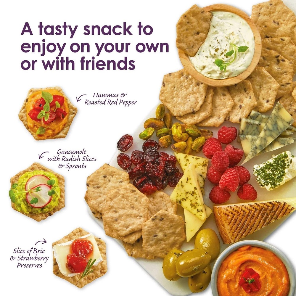 Crunchmaster Multi Seed Crackers Rosemary Olive Oil 4 Ounce Pack