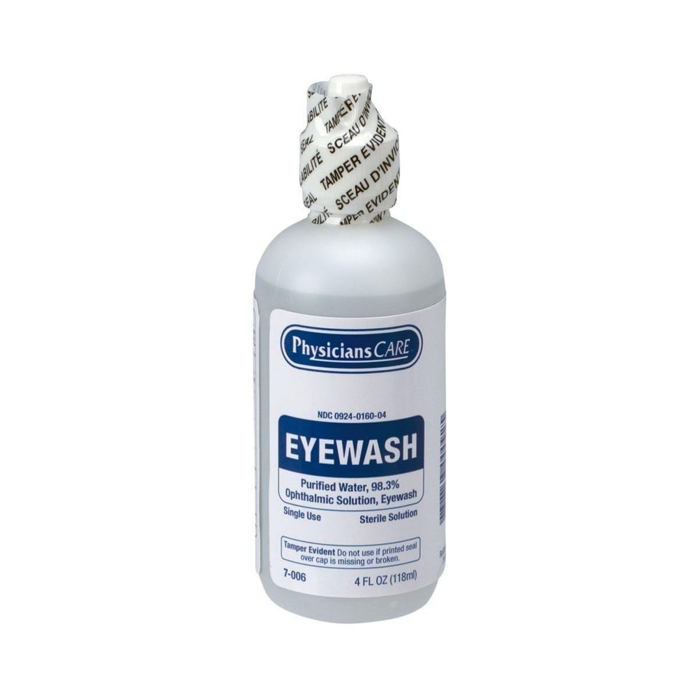 First Aid Only 4 oz Eye Wash Solution - Sterile Irrigation Solution for Safety