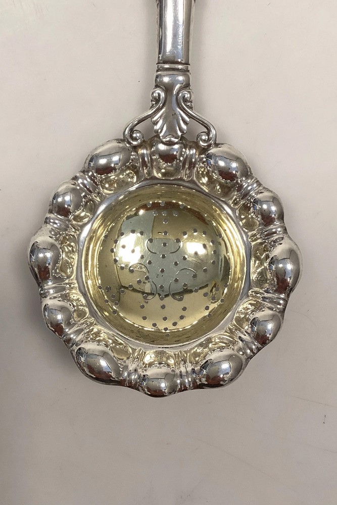 Cohr silver Tea Strainer with wooden handle