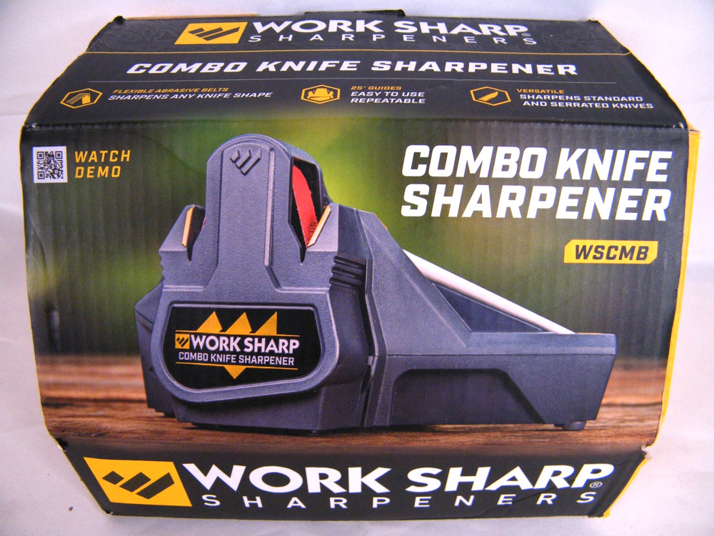 Work Sharp Combo Knife Sharpener WSCMB Electric Complete in Box TESTED