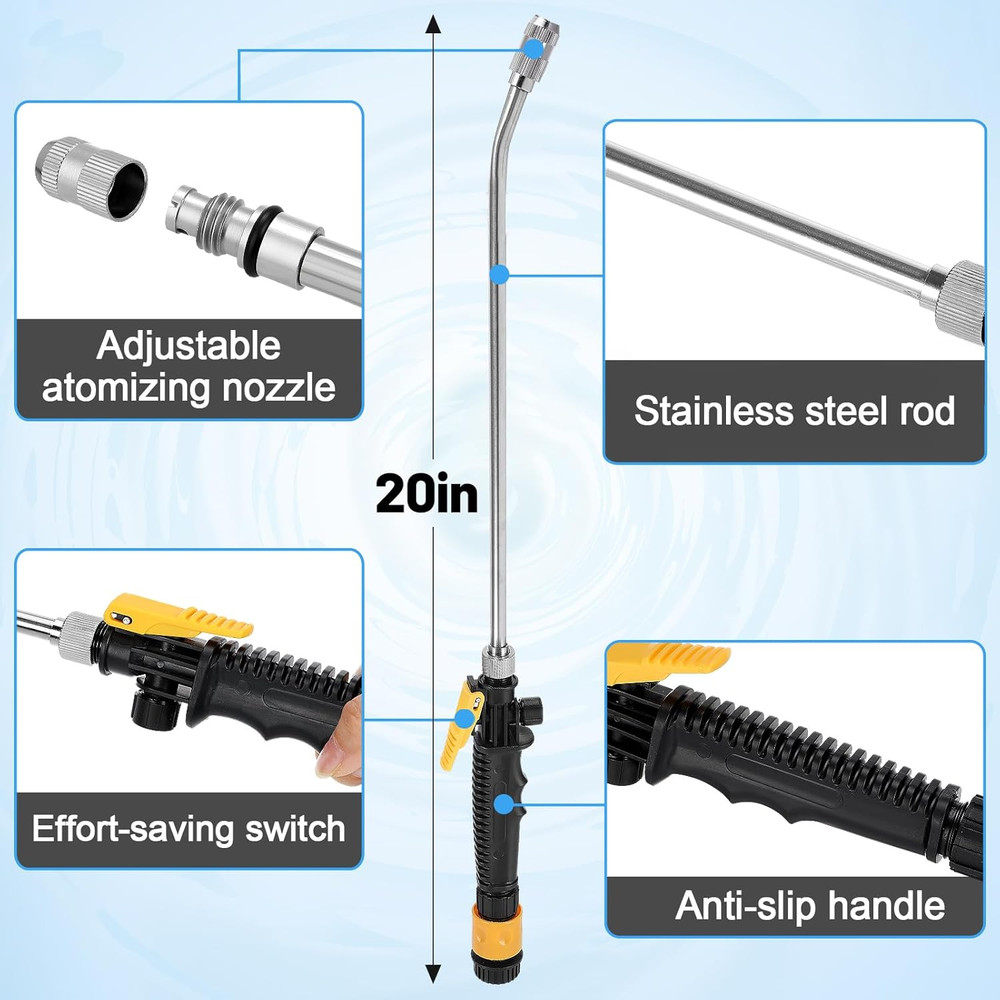 RV Water Heater Tank Rinser - Powerful Cleaning Hot Water Flush Wand, Travel Tra