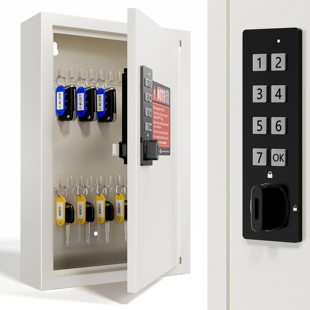 Key Lock Box for Keys with Code, Key Box Wall Mount Cabinet, Electronic Lock,...