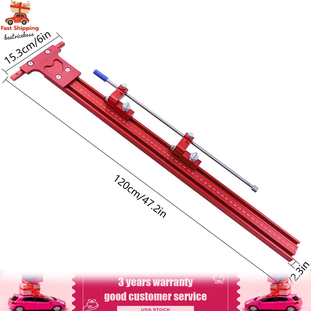Parallel Rail Guide System Track Saw Woodworking Guide Carpentry Tool Set 120cm