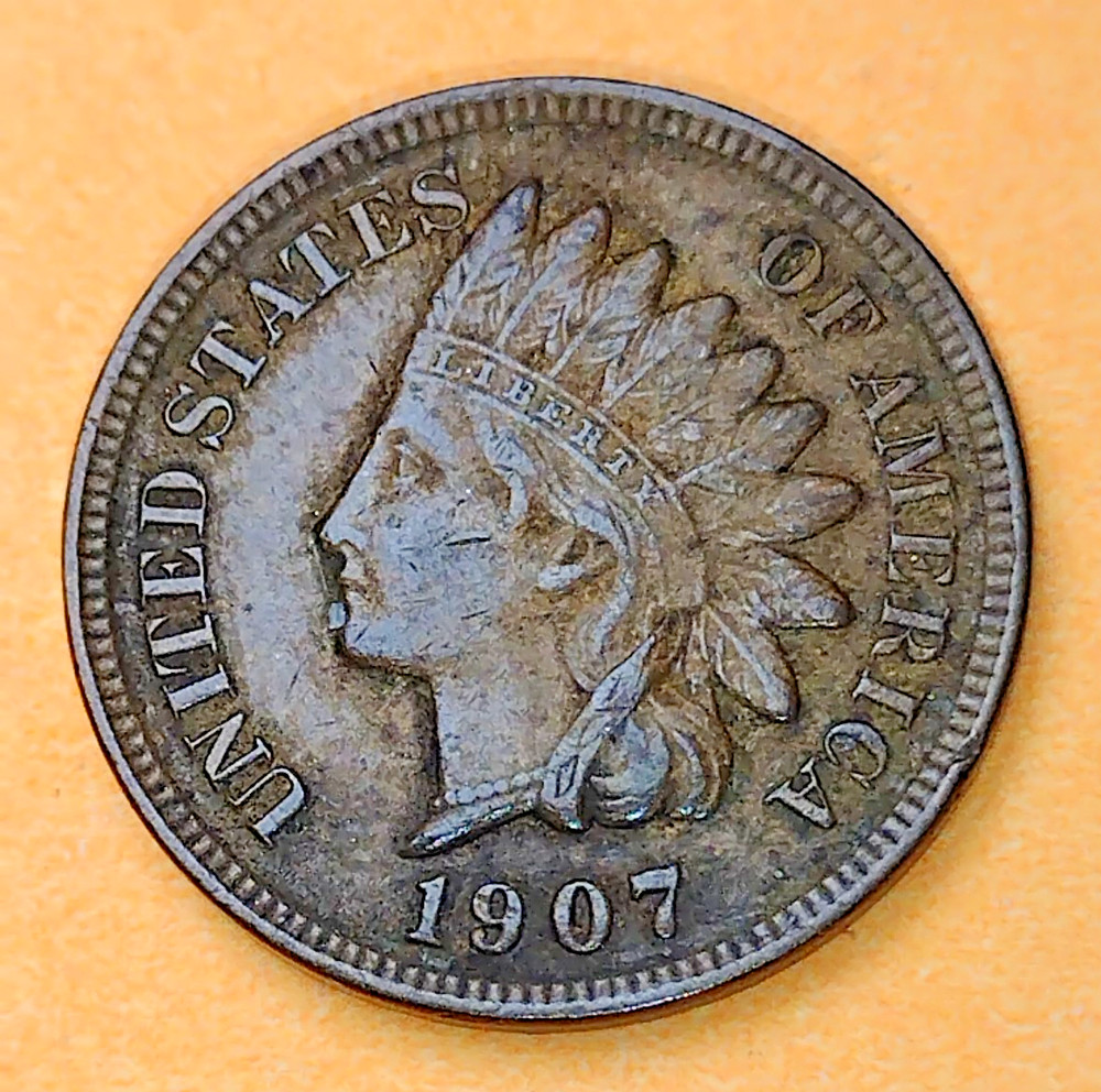 1907 1C BN Indian Cent