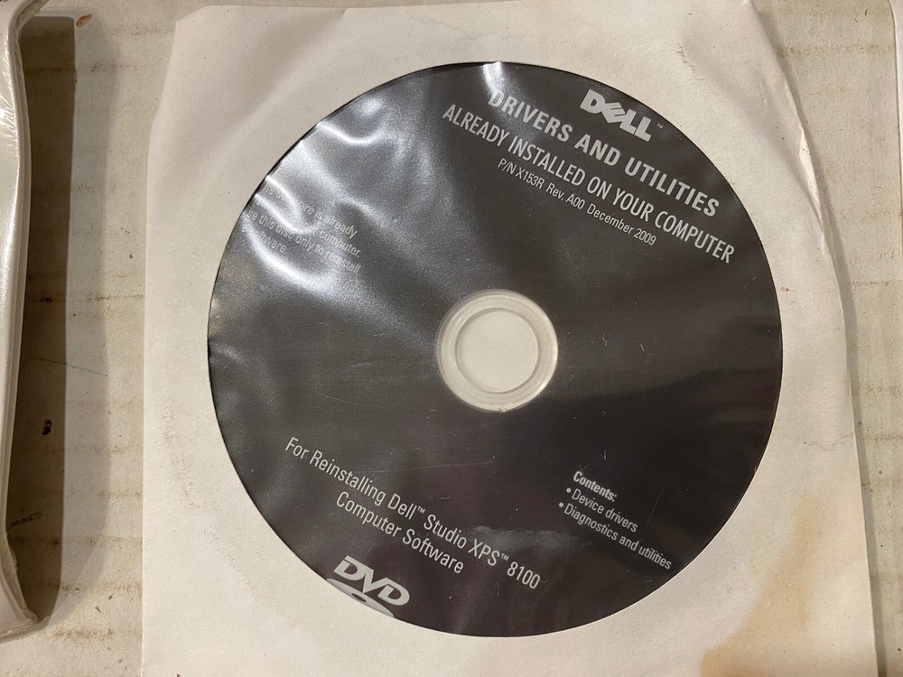 Dell Studio Xps Reinstall Guide With Extras , Belkin Transfer Cable , Windows 7