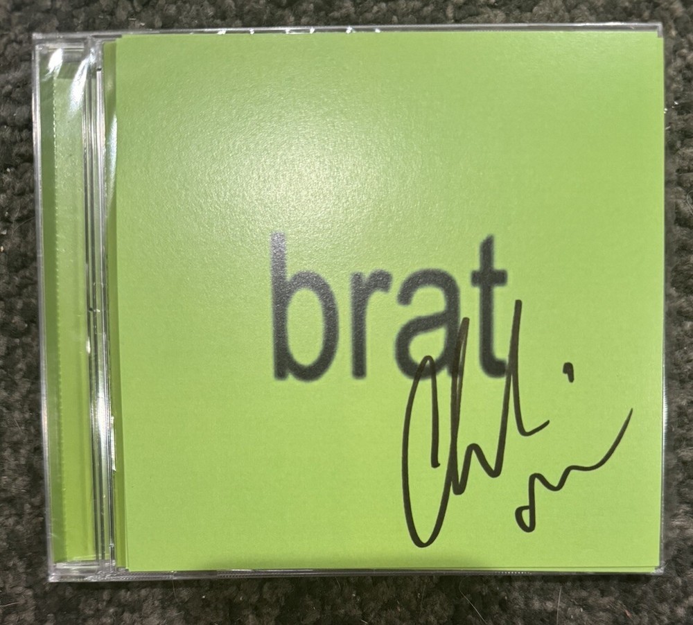 signed brat cd - autographed by charli xcx