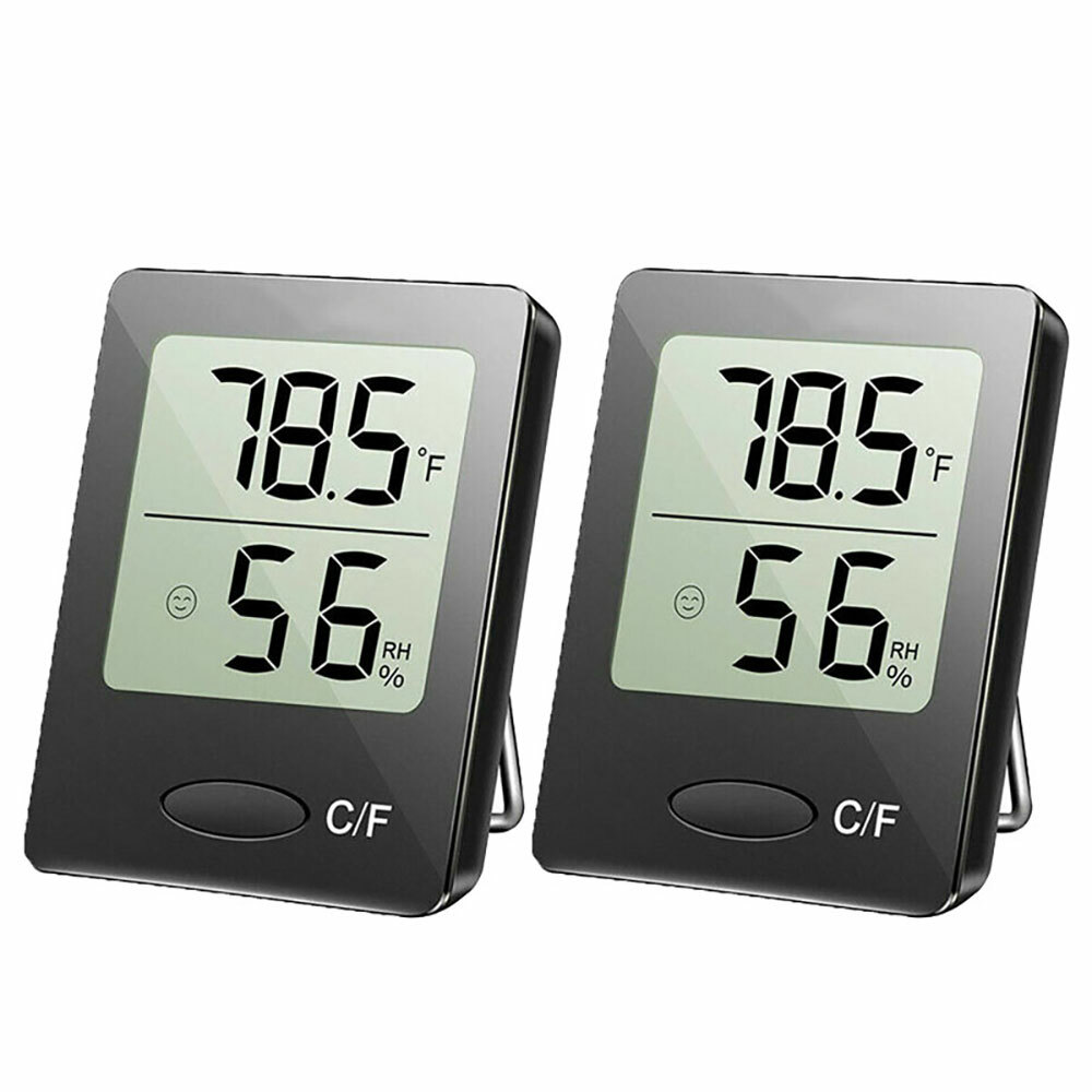 Mini 2X LCD Digital Room Thermometer Measures Indoor Hygrometer Humidity Meter