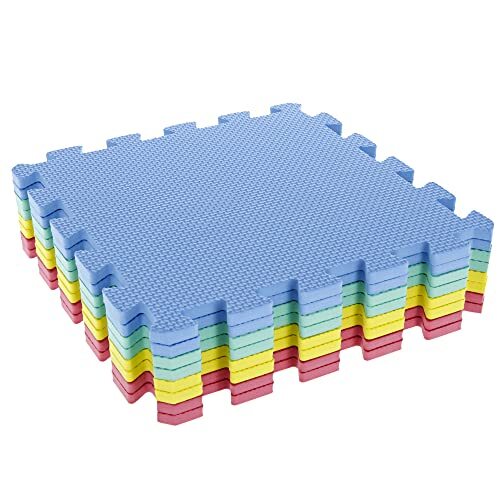 Foam Mat Floor Tiles, Interlocking EVA Foam Padding by Stalwart – Soft