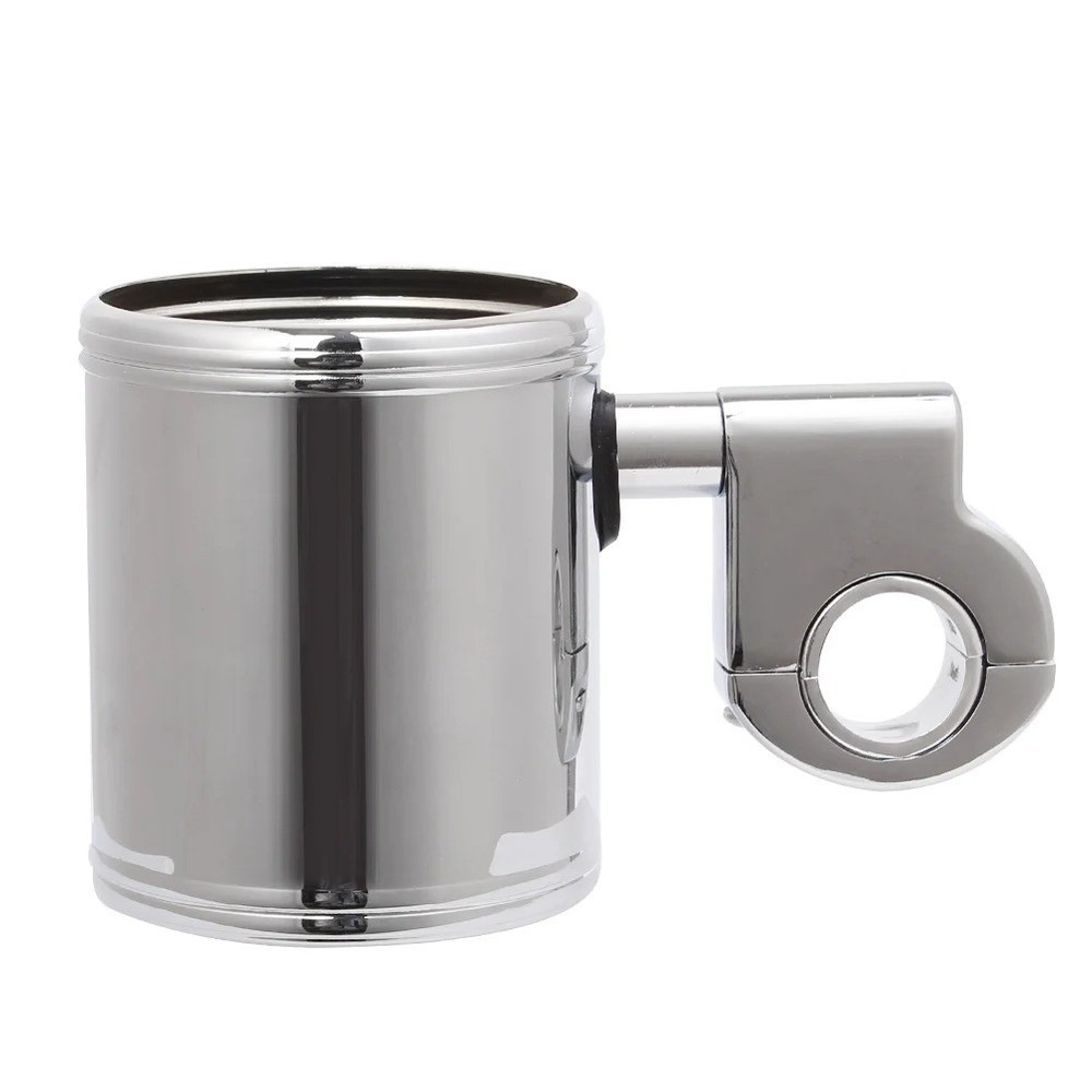 Motorcycle Cup Holder Handlebar Drink Bottle Holder Chrome Harley Universal