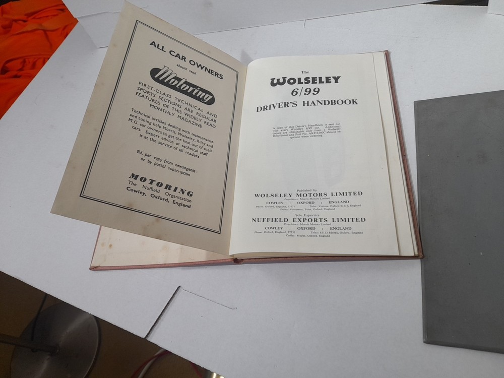 Wolseley 6/99 And Six Drivers Handbook