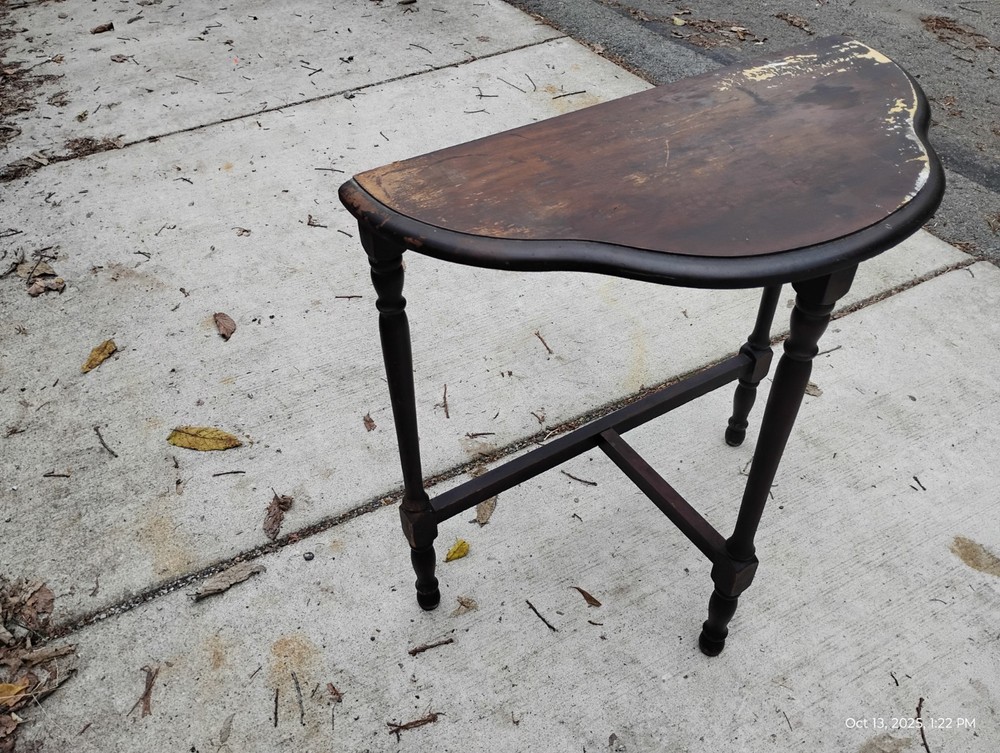 Antique-Demilune Entry Table / Side Table