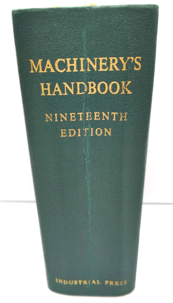 VTG 1971 Machinery's Handbook 19th Edition Industrial Press Engineer Reference