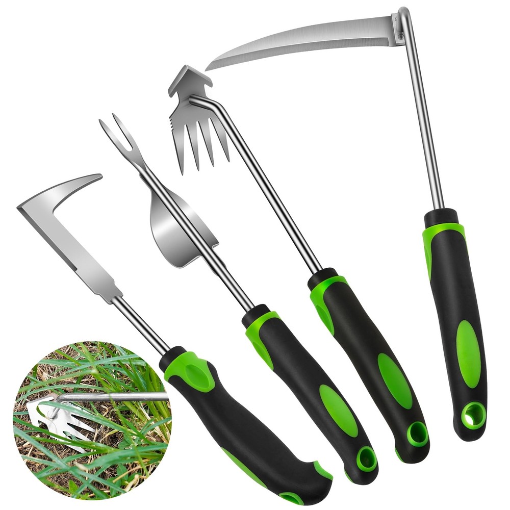 Weed Puller Tool, 4 Pack Stainless Steel Weed Remover Tool, Portable Weeding ...