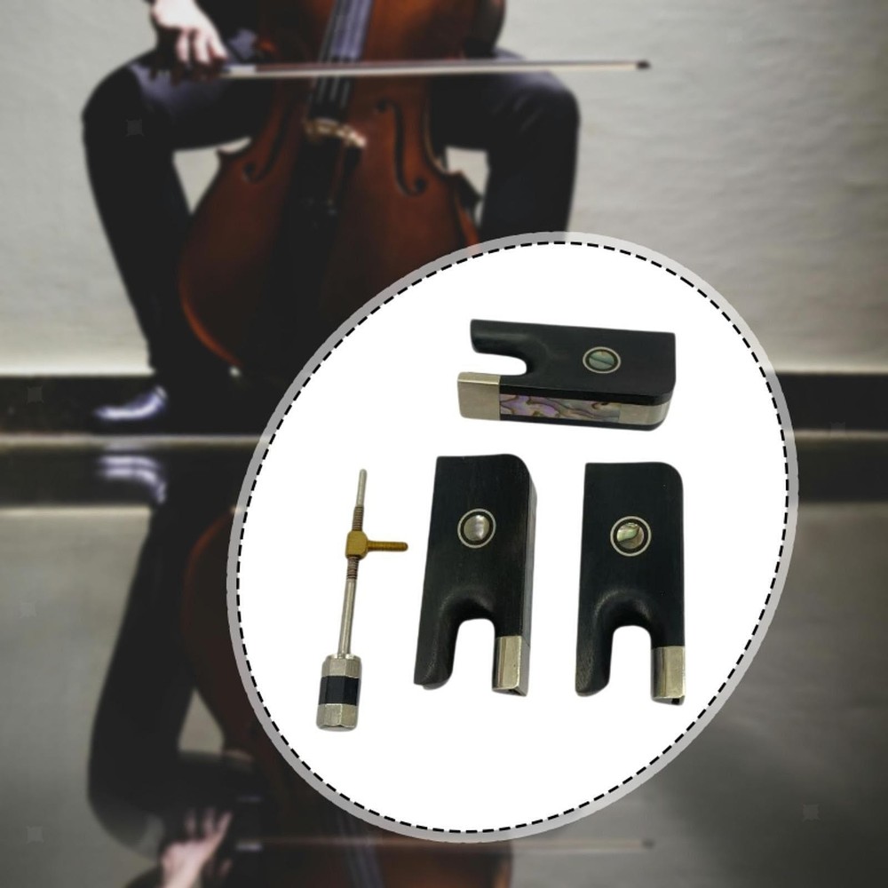 Cello Bow Frog Set Practicing Ebony Comfortable Grip DIY Cello Accessories