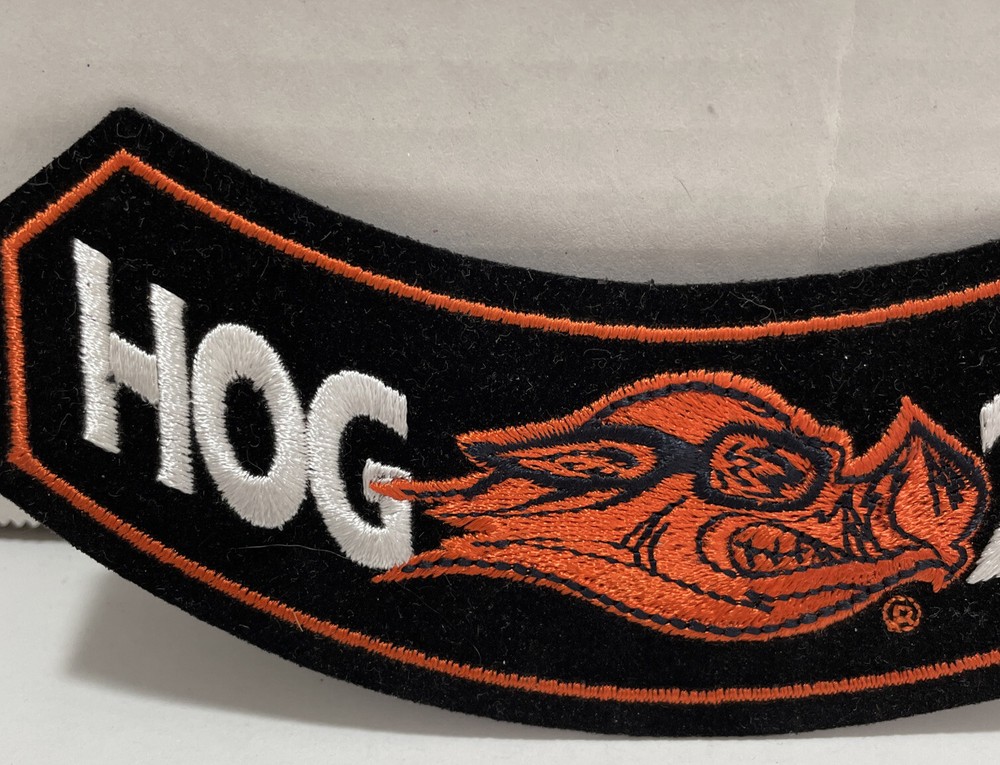 HOG Patch Harley Davidson Owners Group Vest Jacket Rocker ~ Hog Face Head