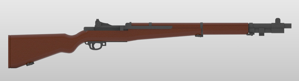 1/16 Scale Battleground M1 Garand Rifle with clips
