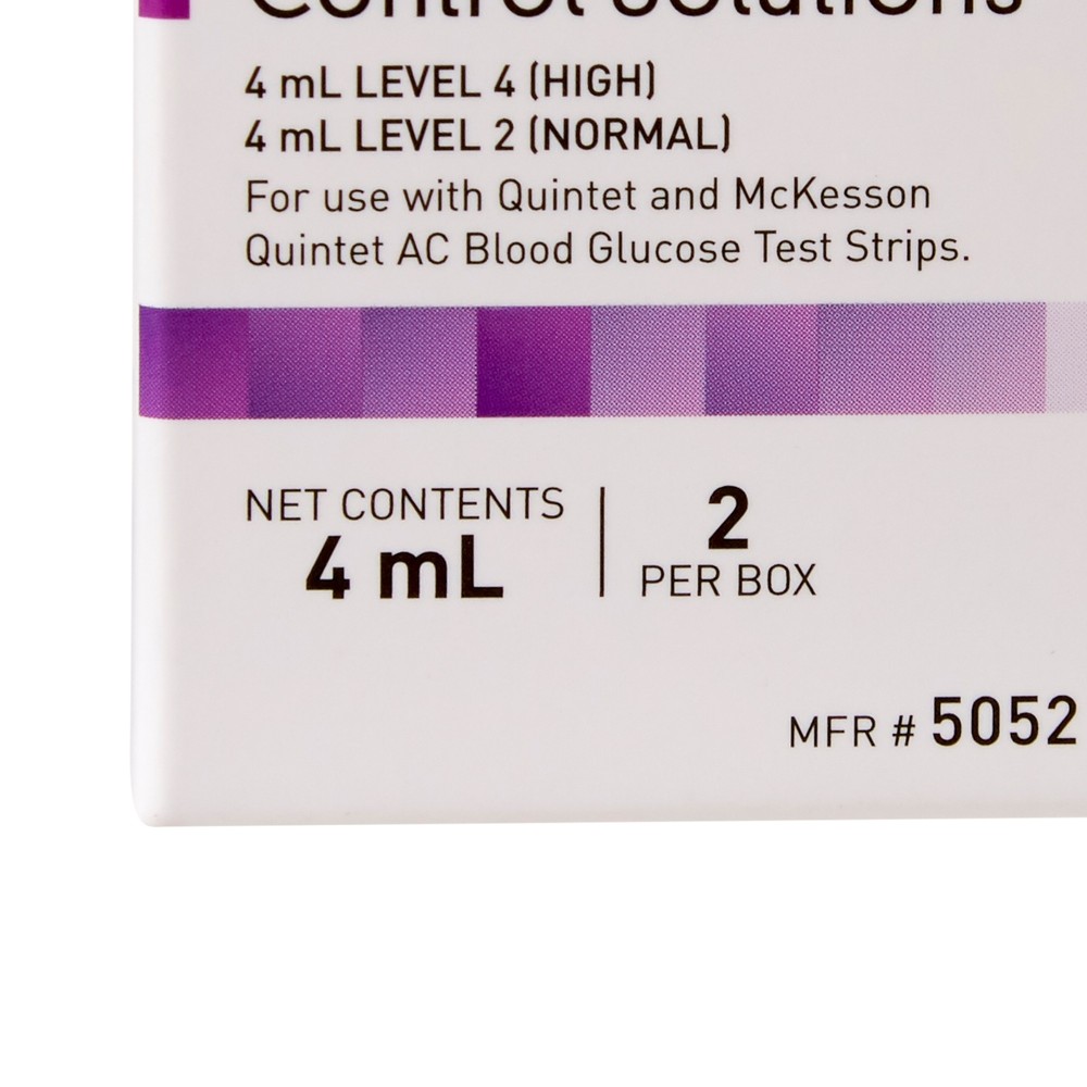 McKesson Quintet AC Glucose Control Solution Level 1 & 2 2 X 4 mL 1 per Box