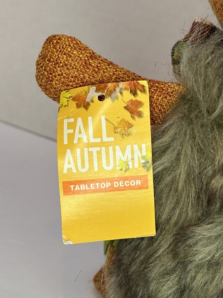 Fall Decor Hedgehog Thanksgiving Stuffed Weighted Bottom 9”