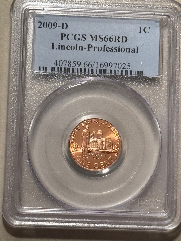 2009 D Lincoln Cent PCGS MS66RD  Professional Nice Tone RED