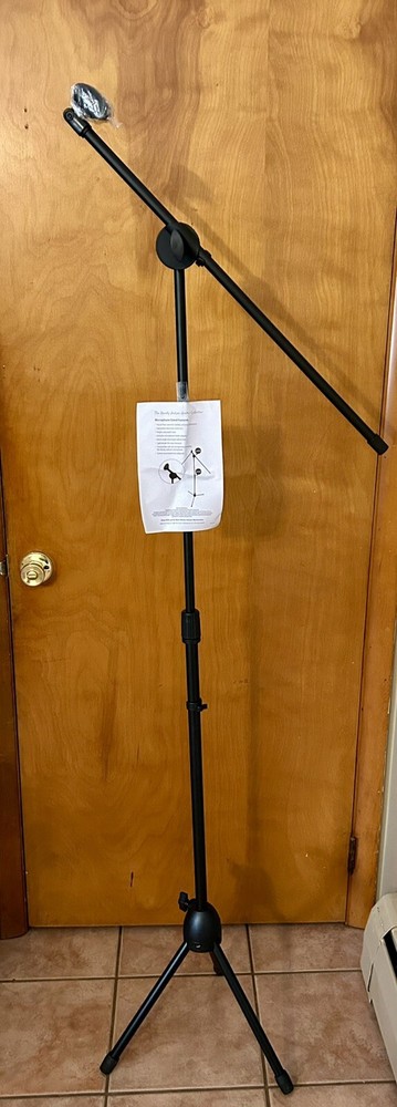 MICROPHONE STAND Tripod Floor Stand Adjustable Full Assembled RANDY JACKSON NOS