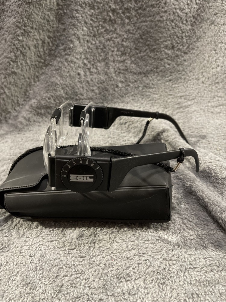 Coil Adjustable Magnifier Glasses Made in UK with Case